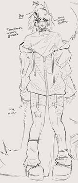 full body sketch = $18